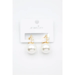 ieg™ Taşlı İnci Küpe - Altın