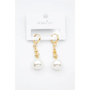 ieg™ Taşlı İnci Küpe - Altın