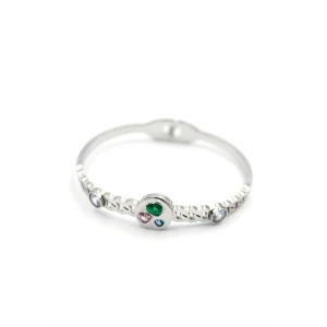 ieg™ Taşlı Kalp Bilezik - Gümüş