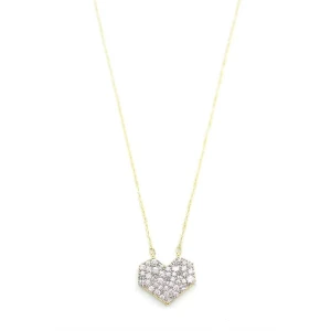 ieg™ Taşlı Kalp Kolye - Altın