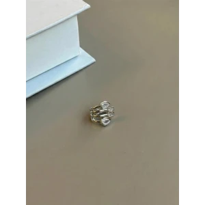 İEG Taşlı Kıkırdak Küpe - Gümüş