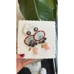 İEG® Taşlı Küpe - ÇOK RENKLİ