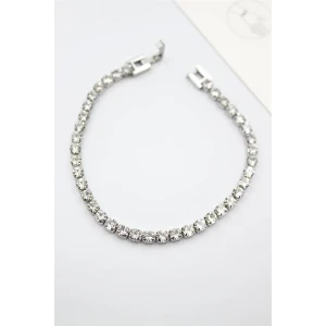 ieg™ Taşlı Su Yolu Çelik Bileklik - Gümüş