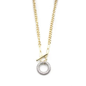ieg™ Taşlı Zincir Kolye - Altın