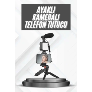 ieg™ Telefon Tutucu Mikrofonlu Işıklı Youtuber Video Kayıt