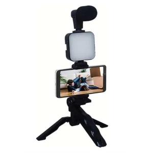 ieg™ Telefon Tutucu Mikrofonlu Işıklı Youtuber Video Kayıt
