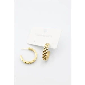 ieg™ Tırtıklı Halka Küpe - Altın