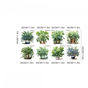 ieg™ Tropikal Bitkiler Duvar Stickerı Model A