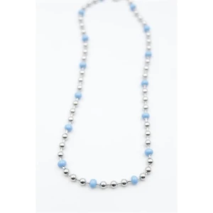 İEG Turkuaz Boncuk Kolye - Gümüş