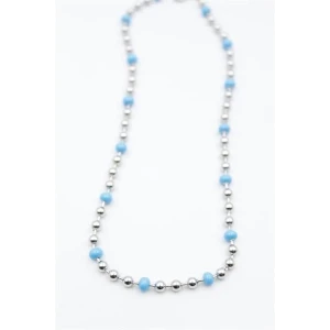 ieg™ Turkuaz Boncuk Kolye - Gümüş