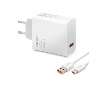 ieg™ Type-C Hızlı Şarj Seti 67W Usb Adaptörlü - Beyaz ND1008