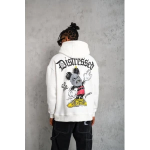 ieg™      Üç İplik Baskılı Kapüşonlu Sweat - Beyaz -