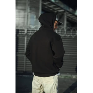 ieg™ Üç İplik Penye Kapşonlu Basic SweatShirt - Siyah