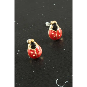 ieg™ Uğur Böceği Mineli Minik Küpe