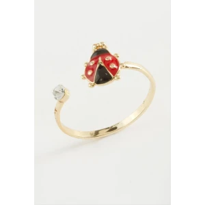 ieg™ Uğur Böceği Mineli Taşlı Yüzük