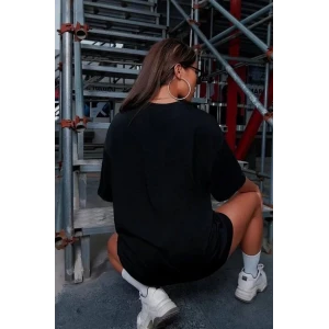 ieg™ Unisex Baskılı Oversize T-Shirt - Siyah