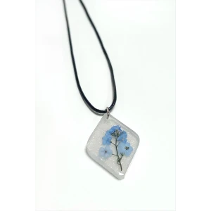 ieg™ Unutmabeni Çiçeği Baklava Dilimli Epoksi Kolye