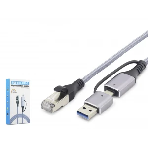 ieg™ Usb 3.0 & Type-C Gigabit Ethernet Adaptör - Gri HDX7876