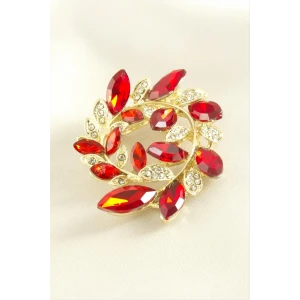 ieg™ Yaprak Kristal Taşlı Broş