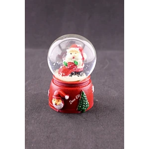 ieg ™ Yeni Yıl Noel Baba Temalı Mini Boy Işıklı Kar Küresi 6,5 cm A