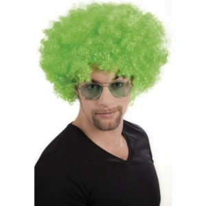 ieg™ Yeşil Renk Kıvırcık Afro Bonus Peruk