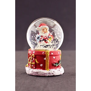 ieg ™ Yılbaşı Hediyesi 2023 Temalı  Noel Baba Mini Boy Işıklı Kar Küresi 6,5 cm 1A