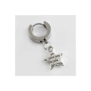 ieg™ Yıldız Çelik Erkek Küpe 1 Adet