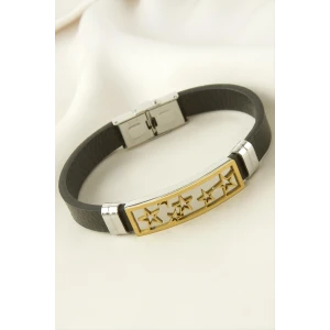 ieg™ Yıldız Deri Çelik Bileklik