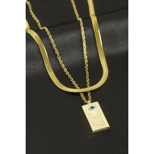 ieg™ Yonca Göz Hilal İkili Çelik Kolye