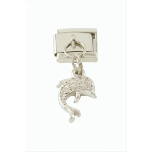 ieg™ Yunus Zirkon Taşlı Sallatılı Çelik Charm