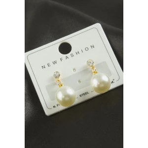 ieg™ Yuvarlak İnci Taşlı Küpe