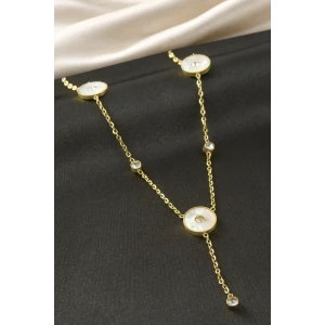 ieg™ Yuvarlak Sedef Çelik Kolye