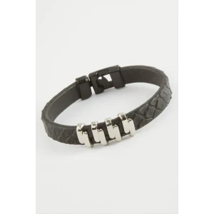 ieg™ Zikzak Kaliteli Suni Deri Bileklik