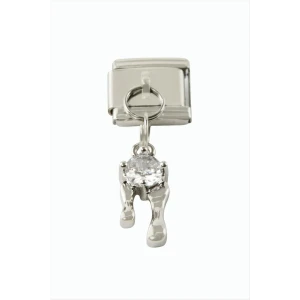 ieg™ Zirkon Taşlı Sallatılı Çelik Charm