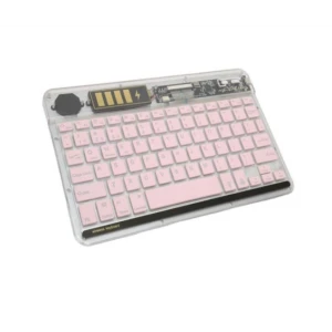 ieg™ ZR612 Rgb Şeffaf Pembe Bluethooth Klavye
