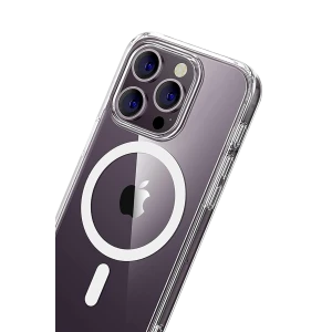 ieg™  Apple iPhone 15 Pro Max Combo Sert Şeffaf Magsafe Kapak - Şeffaf