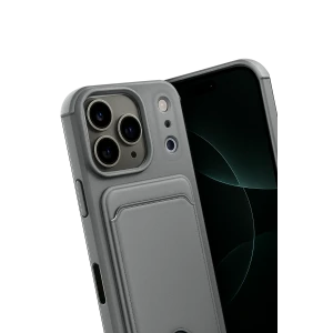 ieg™  Apple iPhone 17 Pro Max Kelvin Kartvizitli Silikon - Gri