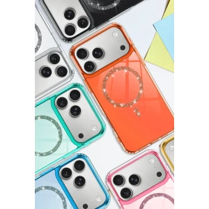 ieg™  Apple iPhone 17 Pro Max Live Diamond Magsafe Kapak - Pembe