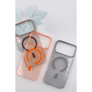 ieg™  Apple iPhone 17 Pro Max PC Blank Magsafe Kapak - Pembe