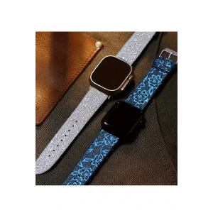 ieg™  Apple Watch 38mm Creeper Desenli Kordon - Siyah