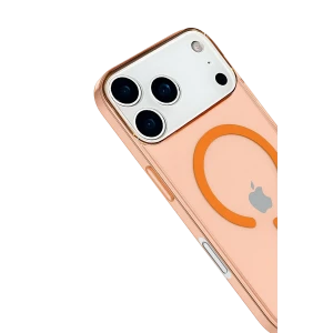 ieg™  iPhone 17 Pro Kılıf Pc Real Magsafe Kapak - Turuncu
