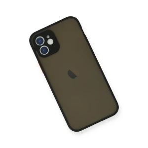 ieg™  iPhone 12 Mini Kılıf Montreal Silikon Kapak - Siyah