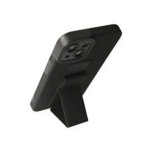 ieg™  iPhone 14 Plus Kılıf Mega Standlı Silikon - Siyah