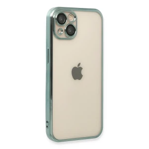 ieg™  iPhone 14 Plus Kılıf Razer Lensli Silikon - Yeşil