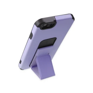ieg™  iPhone 6 Kılıf Mega Standlı Silikon - Lila