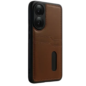 ieg™  Oppo A38 Sara Kartvizitli Deri Kılıf - Taba