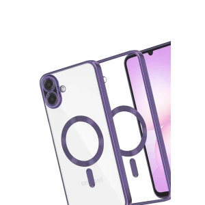 ieg™  Samsung Galaxy A07 4G Kross Magneticsafe Kapak - Mor