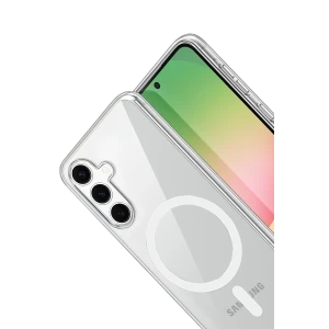 ieg™  Samsung Galaxy A55 5G Combo Sert Şeffaf Magsafe Kapak - Şeffaf