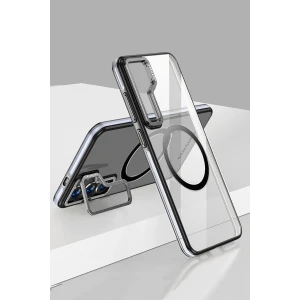 ieg™  Samsung Galaxy S24 Crystal Magsafe Kapak - Siyah