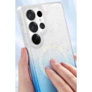 ieg™  Samsung Galaxy S25 Pummel Shiny Magsafe Kapak - Mavi